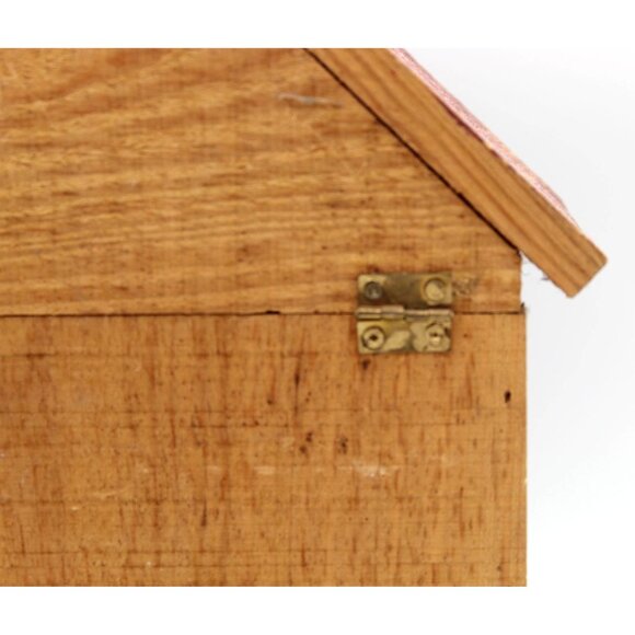 Recipe Box Wooden House Shabby Chic Beach Drawers Open Hinged Vintage 9.75 Inch - Picture 13 of 16